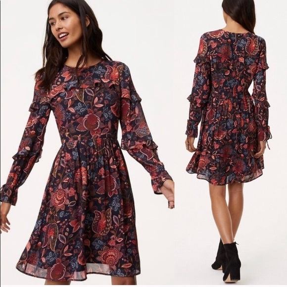 LOFT Dresses & Skirts - Loft Floral Dress size 2
